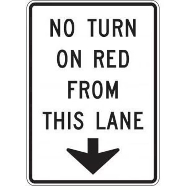 Accuform INTERSECTION SIGN NO TURN ON RED FRR487HP FRR487HP - main
